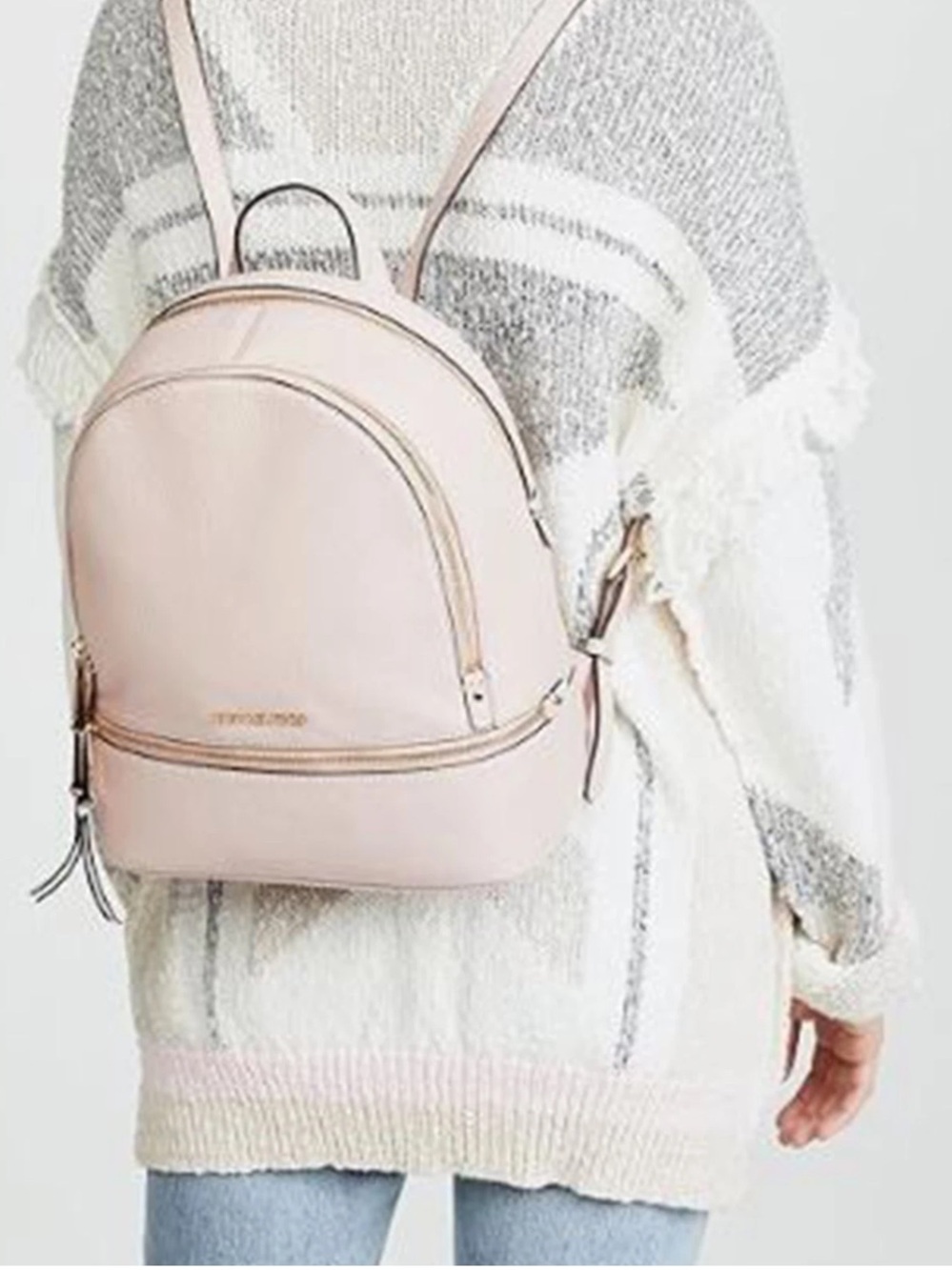 Michael Kors Rhea Zip Small Leather BackPack - Blush Pink 228